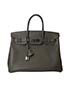 Birkin 35 Veau Epsom Leather in Olive Green, front view